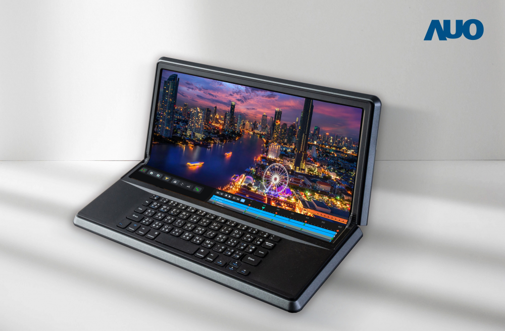 米兰milan14.6吋Micro LED折迭显示屏幕，搭配半径4mm的弯折绞炼，以及高画素、高亮度、高对比度的显示技术特点，即便在大视角下仍保有绝佳色相与亮度