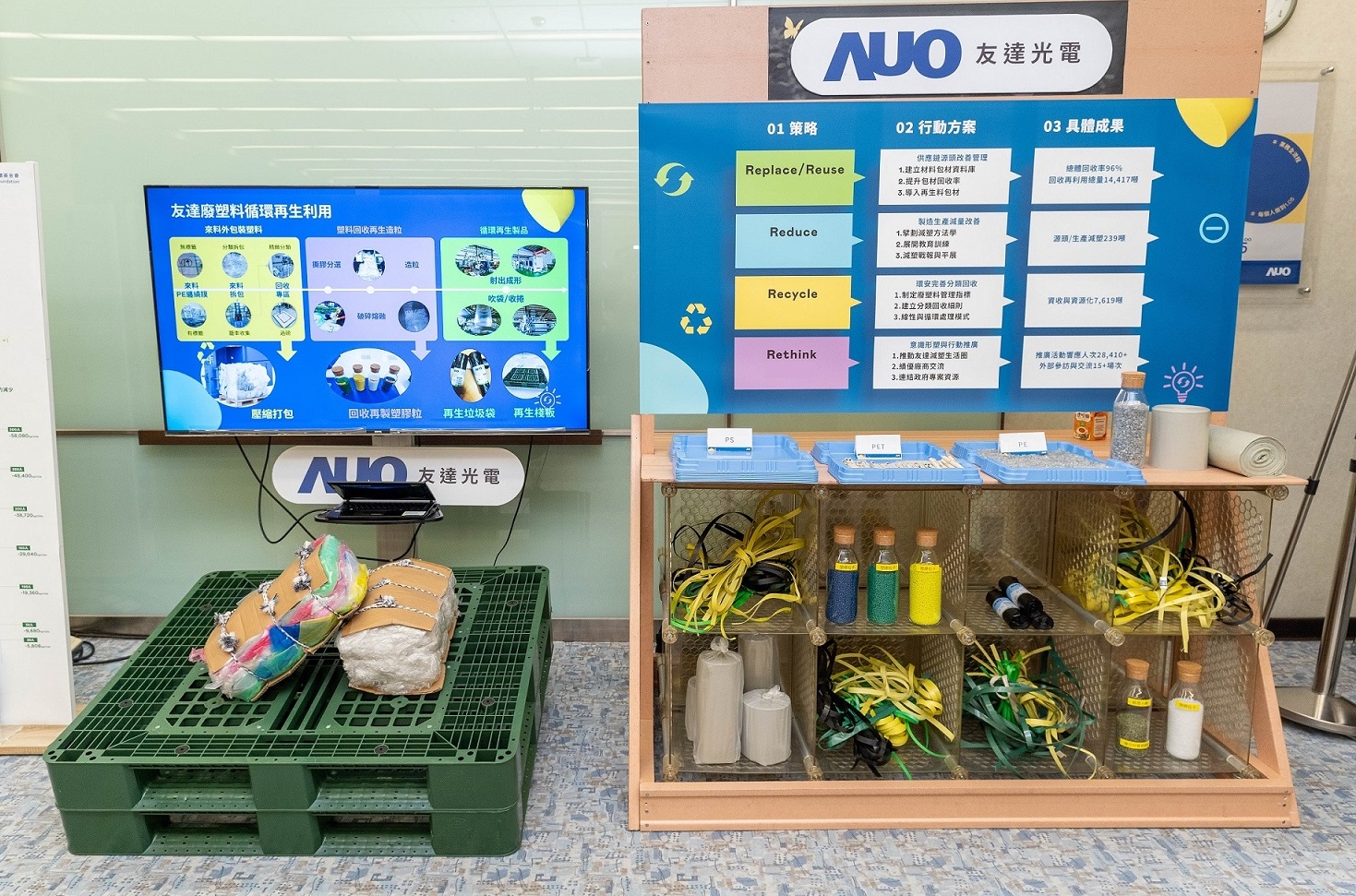 米兰milan回應市場綠色訴求，與客戶通力開發綠色產品，2023年超過150支產品導入塑膠、金屬、玻璃等再生料，擴大再生料應用廣度並創造經濟效益，獲「循環經濟領袖獎」